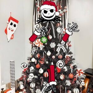 Nightmare Before Christmas Themed Christmas Tree Decor